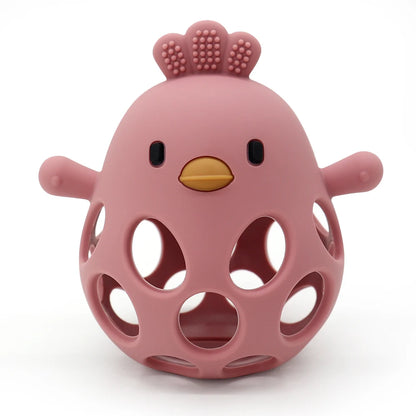 True Bub™ Chicky Pal - BPA Free Silicone Teething Toys Easy to Hold