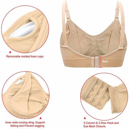 True Bub™ Wireless Supportive Maternity Bra for Breastfeeding Nursing 1-3pk