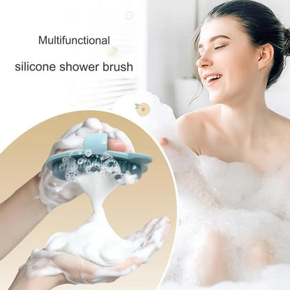 True Bub™ Dinosaur Silicone Cradle Cap Scalp Massager Brush with Soft Bristles for Delicate Skin