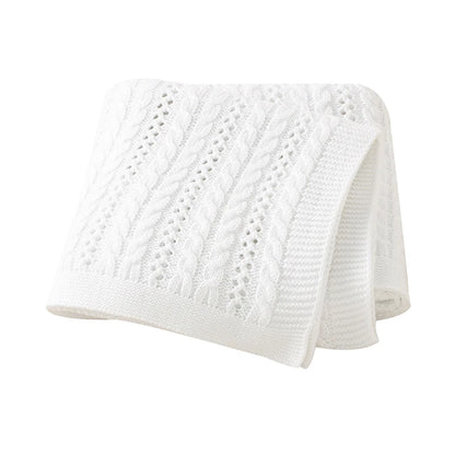 True Bub™ Warm Knitted Baby Blankets Newborn Unisex Stroller Crib Swaddle Wrap Blanket 90x70cm