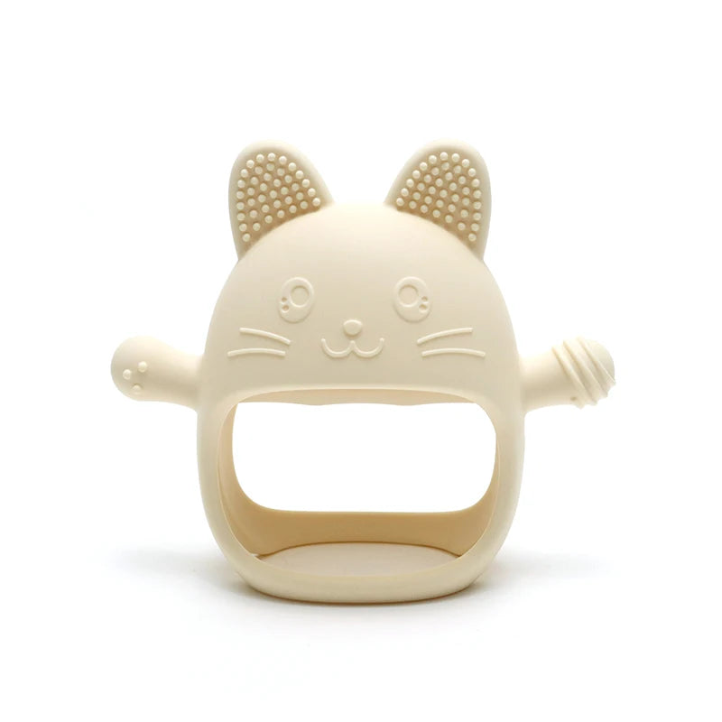 True Bub™ Kitty Soothing Glove - BPA Free Baby Grip Teething Mitten Toy