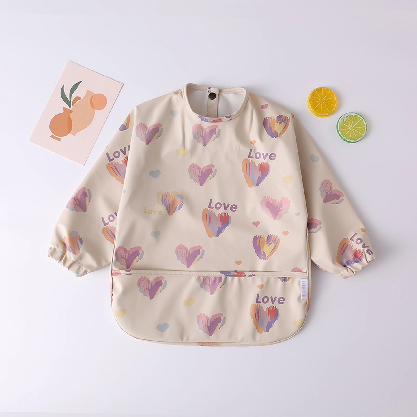 True Bub™ Baby Long Sleeve Waterproof Bib Art Smock Feeding Apron for Kids Toddler