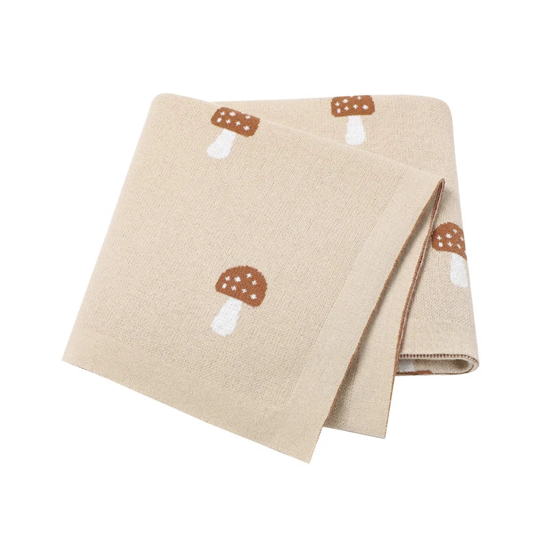 True Bub™ Assorted Knitted Animal Designs - Cotton Baby Blankets Newborn Swaddle Wrap Covers for Stroller & Bedding 100x80cm
