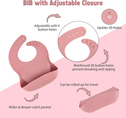 True Bub™ Starting Steading - BPA Free Silicone Baby Cutlery Set For Feeding, Baby Led Weaning and Solids Bear Bowl 10pcs