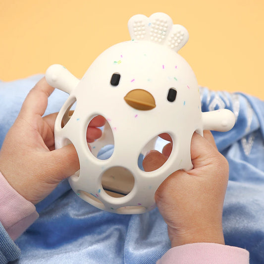 True Bub™ Chicky Pal - BPA Free Silicone Teething Toys Easy to Hold