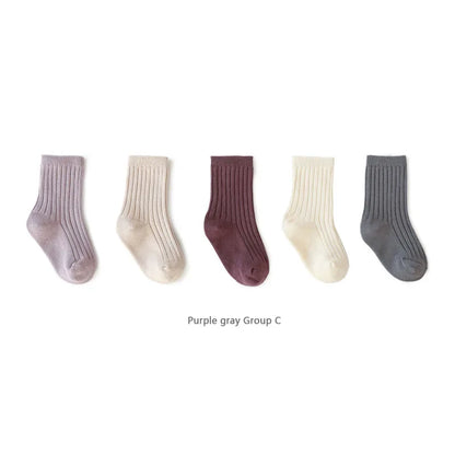 True Bub™ Breathable Cotton Baby Socks 5 Pairs Set