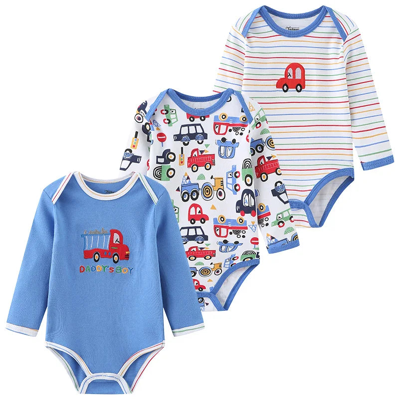 True Bub™ Baby Essentials Cotton Long Sleeve Bodysuit 3 Pcs Set 0-12M