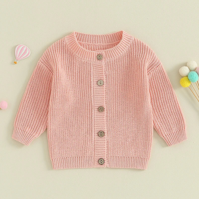 True Bub™ Baby Girls Knit Cardigan Sweater Cute Long Sleeve 0-18M