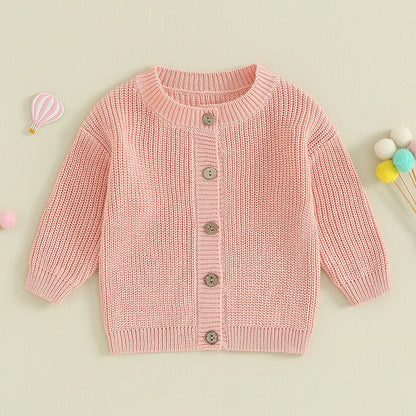 True Bub™ Baby Girls Knit Cardigan Sweater Cute Long Sleeve 0-18M