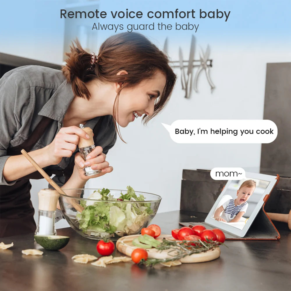 HD Baby Monitor Crying Detection 4MP 2K WiFi 360 Degree Rotating Camera