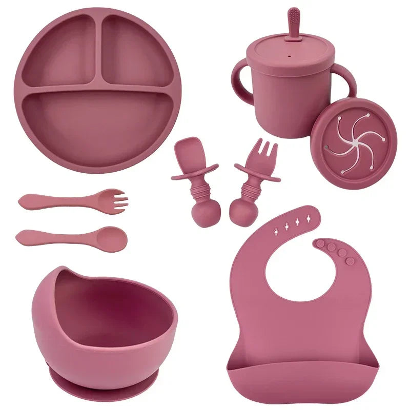 True Bub™ Starting Steading - BPA Free Silicone Baby Cutlery Set For Feeding, Baby Led Weaning and  Solids 9pcs
