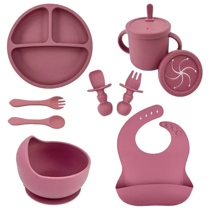 True Bub™ Starting Steading - BPA Free Silicone Baby Cutlery Set For Feeding, Baby Led Weaning and  Solids 9pcs