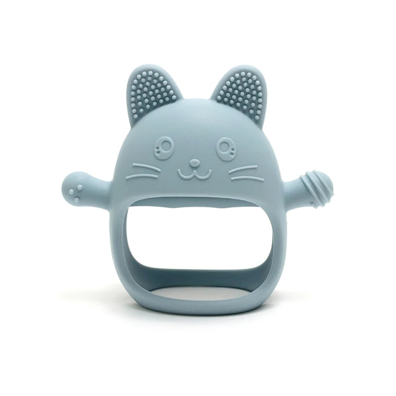 True Bub™ Kitty Soothing Glove - BPA Free Baby Grip Teething Mitten Toy