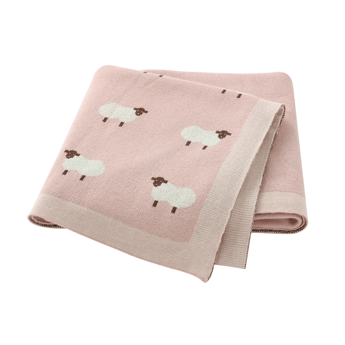 True Bub™ Assorted Knitted Animal Designs - Cotton Baby Blankets Newborn Swaddle Wrap Covers for Stroller & Bedding 100x80cm