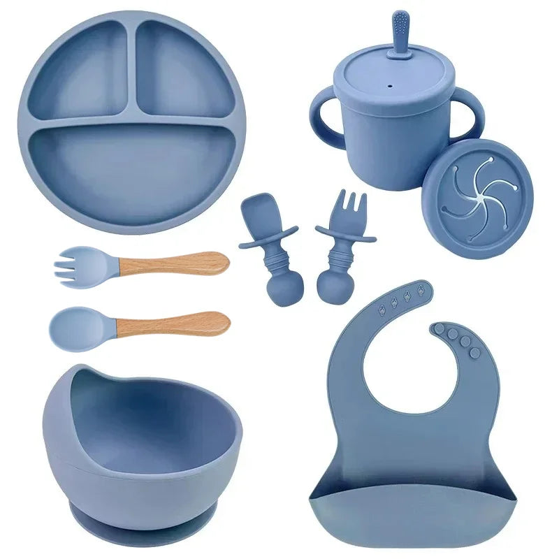 True Bub™ Starting Steading - BPA Free Silicone Baby Cutlery Set For Feeding, Baby Led Weaning and  Solids 9pcs