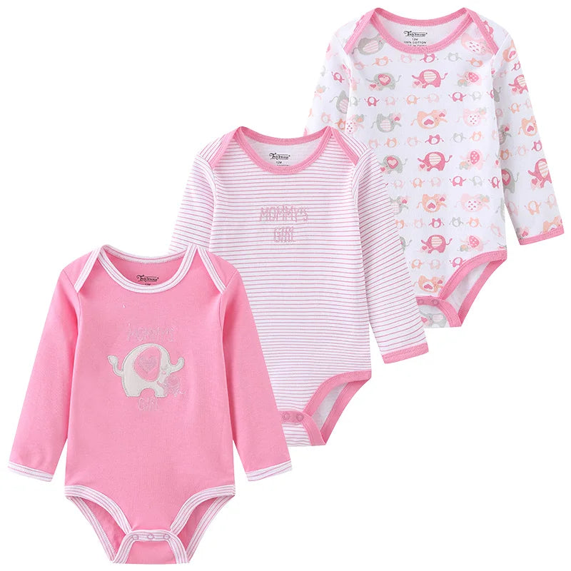 True Bub™ Baby Essentials Cotton Long Sleeve Bodysuit 3 Pcs Set 0-12M