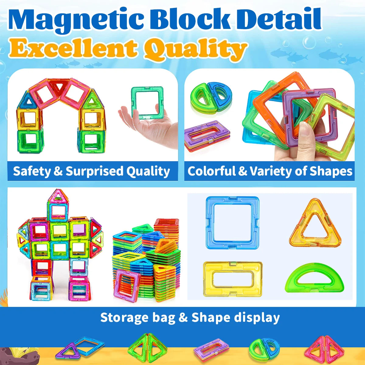 True Bub™ Magnetic STEM Educational Building Blocks DIY Magnets Construction Learning Toys