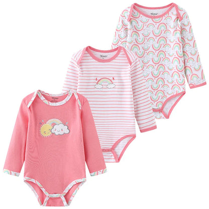 True Bub™ Baby Essentials Cotton Long Sleeve Bodysuit 3 Pcs Set 0-12M