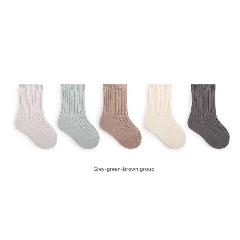 True Bub™ Breathable Cotton Baby Socks 5 Pairs Set