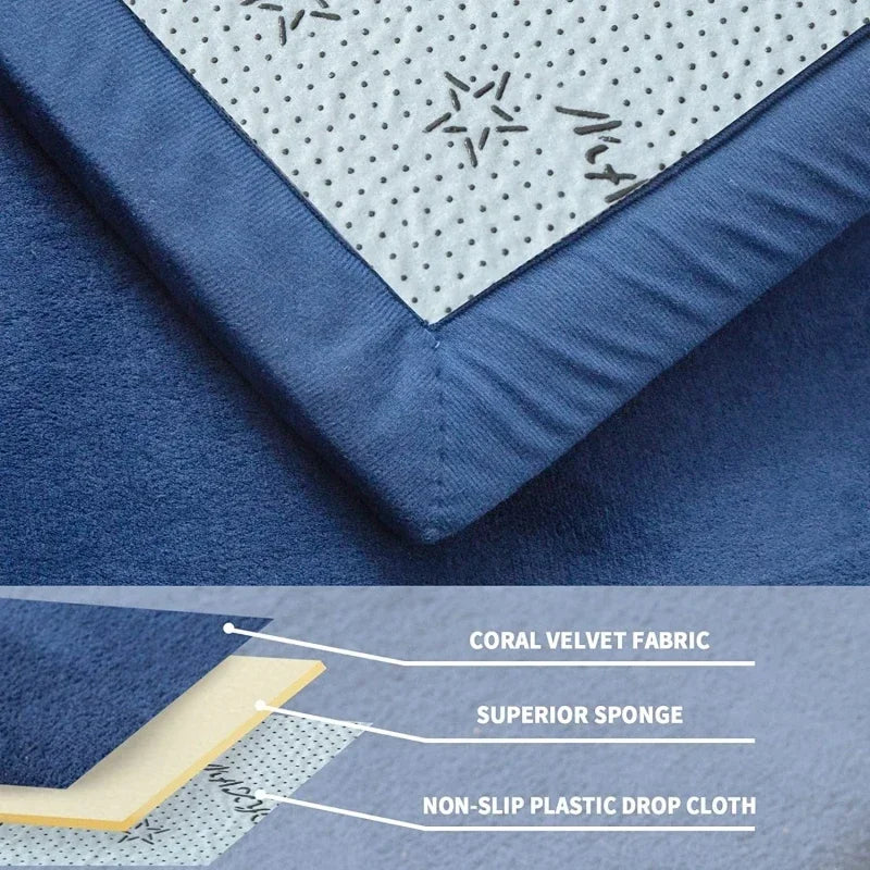 True Bub™ Tatami Velvet Fleece Rug – Luxury Thick, Warm, Anti-Slip Play Mat 3cm Thick