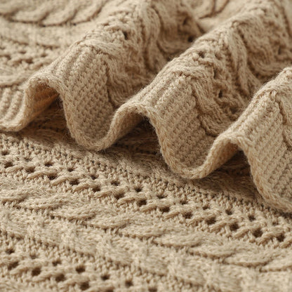True Bub™ Warm Knitted Baby Blankets Newborn Unisex Stroller Crib Swaddle Wrap Blanket 90x70cm