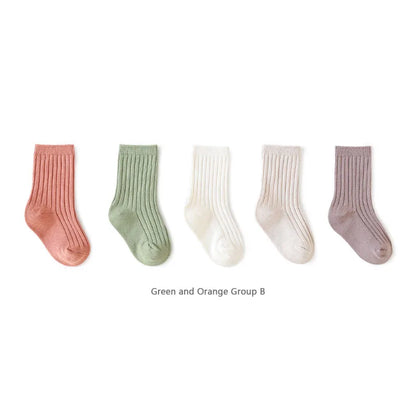 True Bub™ Breathable Cotton Baby Socks 5 Pairs Set