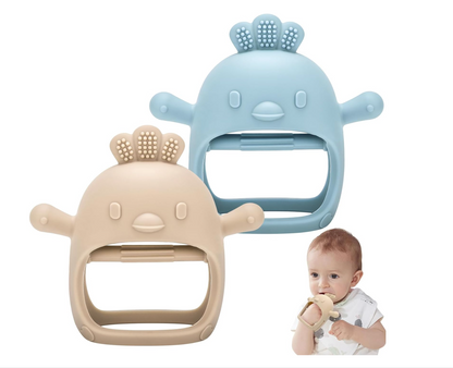 True Bub™ Twin Pack Birdy Soothing Glove - BPA Free Baby Grip Teething Mitten Toy