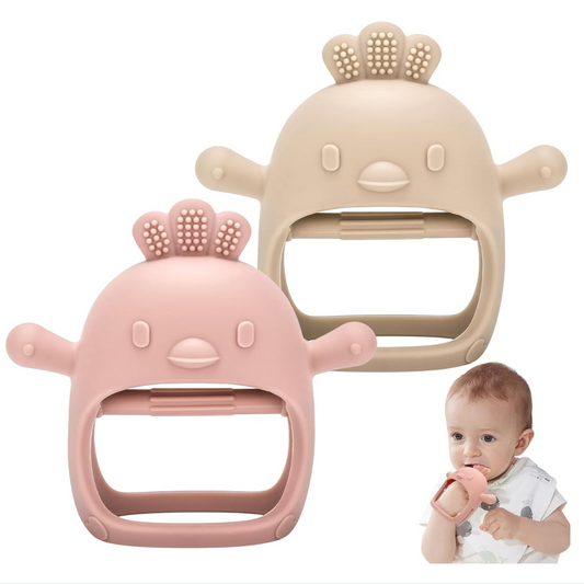 True Bub™ Twin Pack Birdy Soothing Glove - BPA Free Baby Grip Teething Mitten Toy