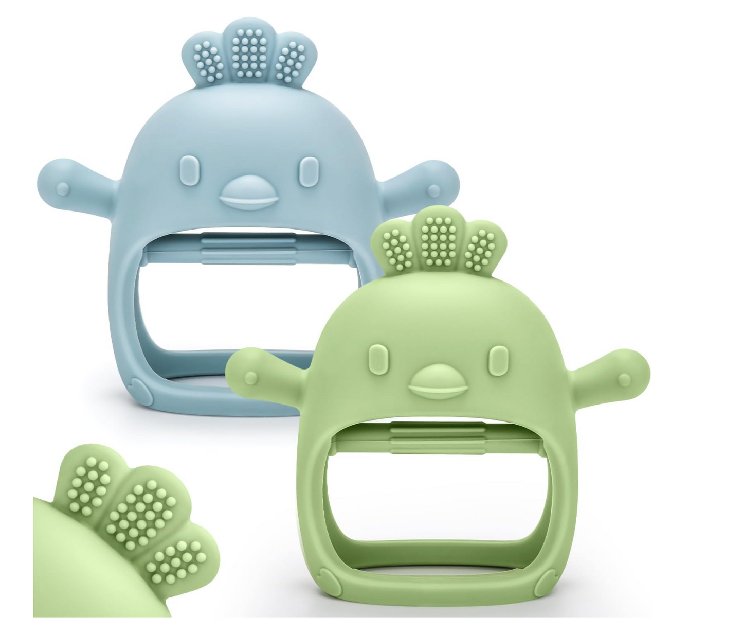 True Bub™ Twin Pack Birdy Soothing Glove - BPA Free Baby Grip Teething Mitten Toy