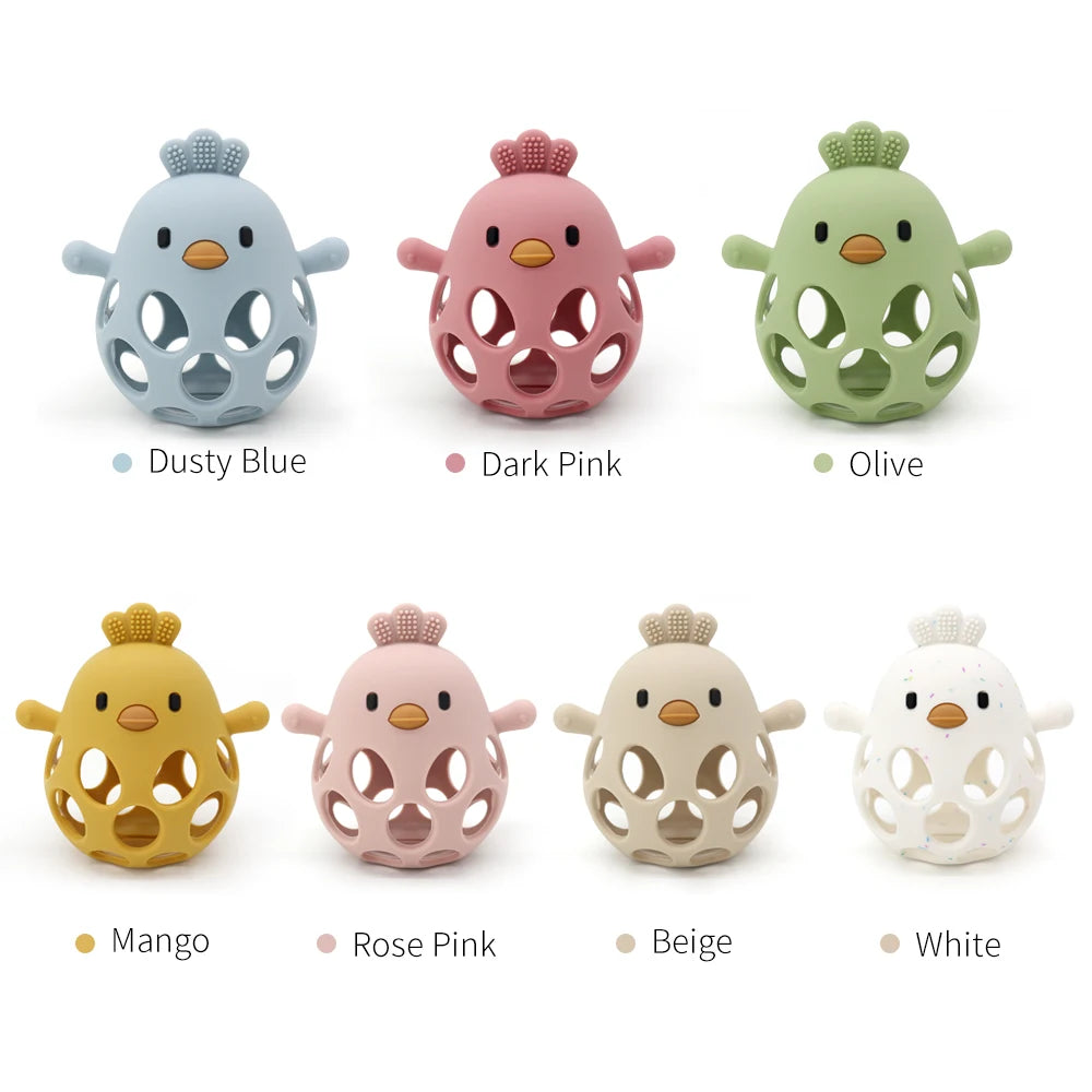 True Bub™ Chicky Pal - BPA Free Silicone Teething Toys Easy to Hold