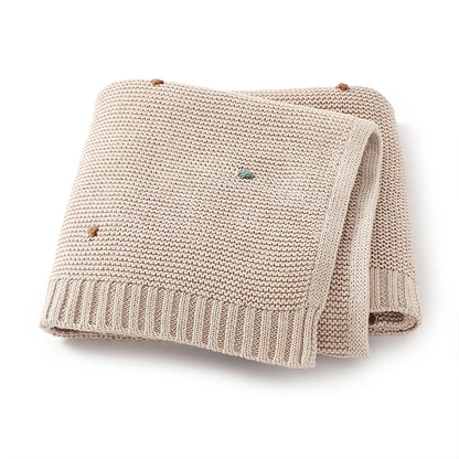 True Bub™ Knitted Newborn Infant Ultra-Soft Cotton Blanket Swaddle Wrap Comforter 90x70cm