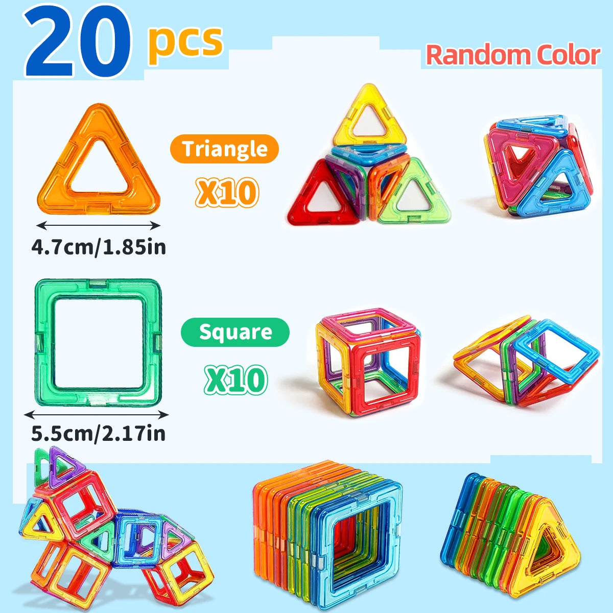 True Bub™ Magnetic STEM Educational Building Blocks DIY Magnets Construction Learning Toys