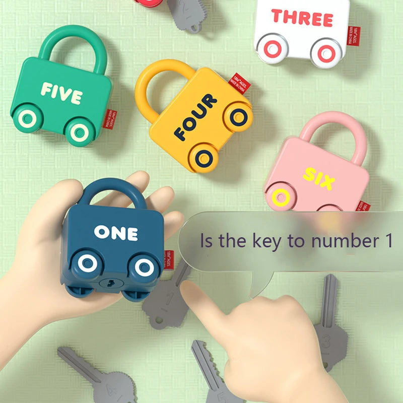 Lock N Key - Preschool Learning Puzzler Set Counting & Educational Toy 6pcs