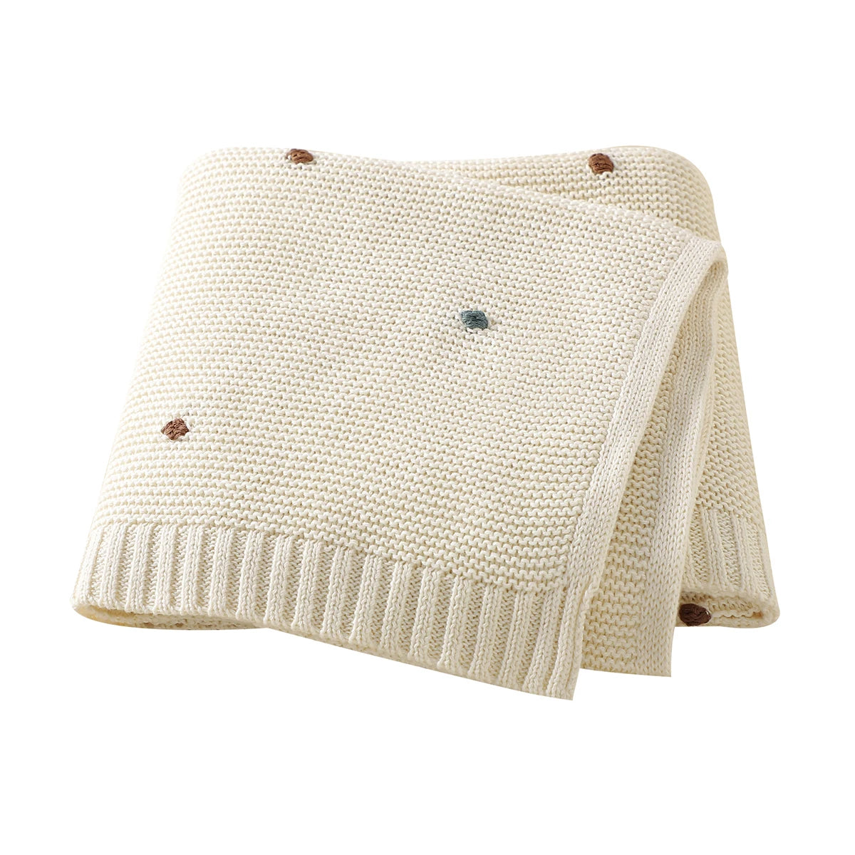 True Bub™ Knitted Newborn Infant Ultra-Soft Cotton Blanket Swaddle Wrap Comforter 90x70cm
