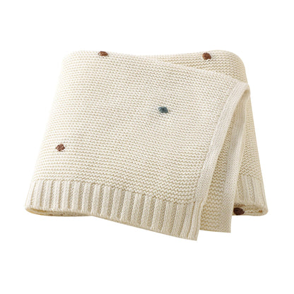 True Bub™ Knitted Newborn Infant Ultra-Soft Cotton Blanket Swaddle Wrap Comforter 90x70cm