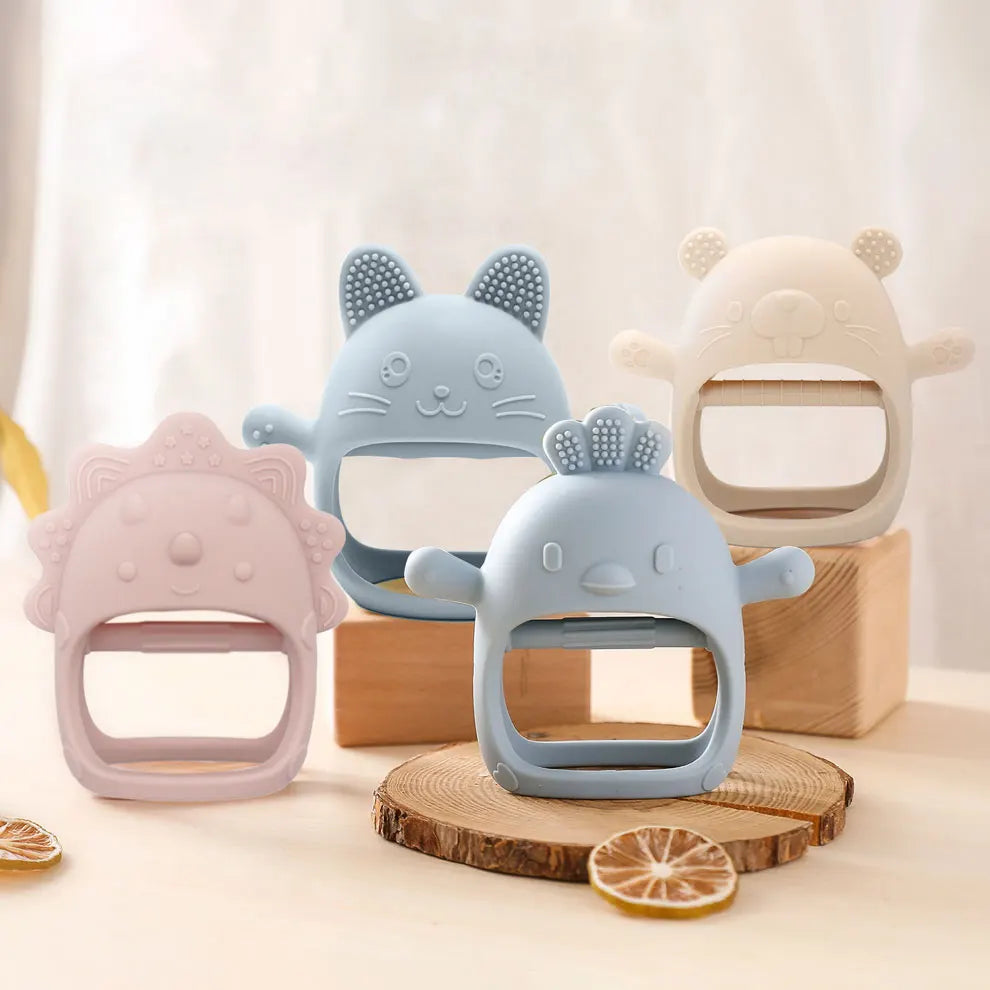 True Bub™ Kitty Soothing Glove - BPA Free Baby Grip Teething Mitten Toy
