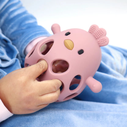 True Bub™ Chicky Pal - BPA Free Silicone Teething Toys Easy to Hold