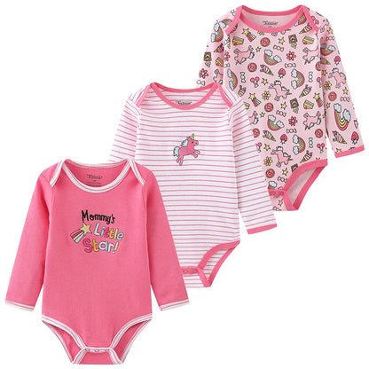 True Bub™ Baby Essentials Cotton Long Sleeve Bodysuit 3 Pcs Set 0-12M