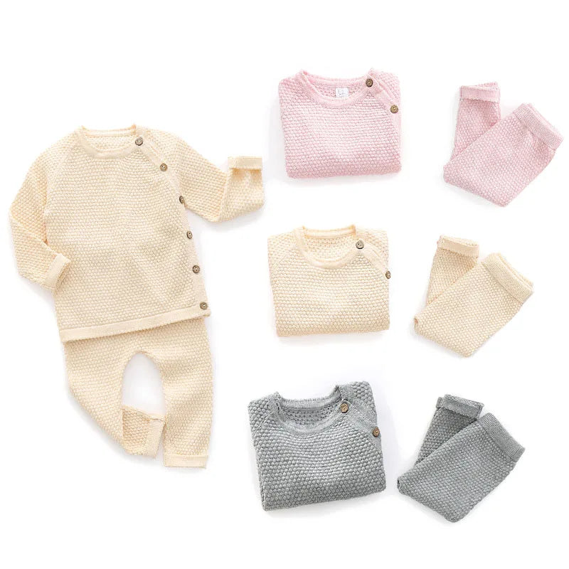 Nala Cotton Baby Infant Knitted Sweater and Pants Sets