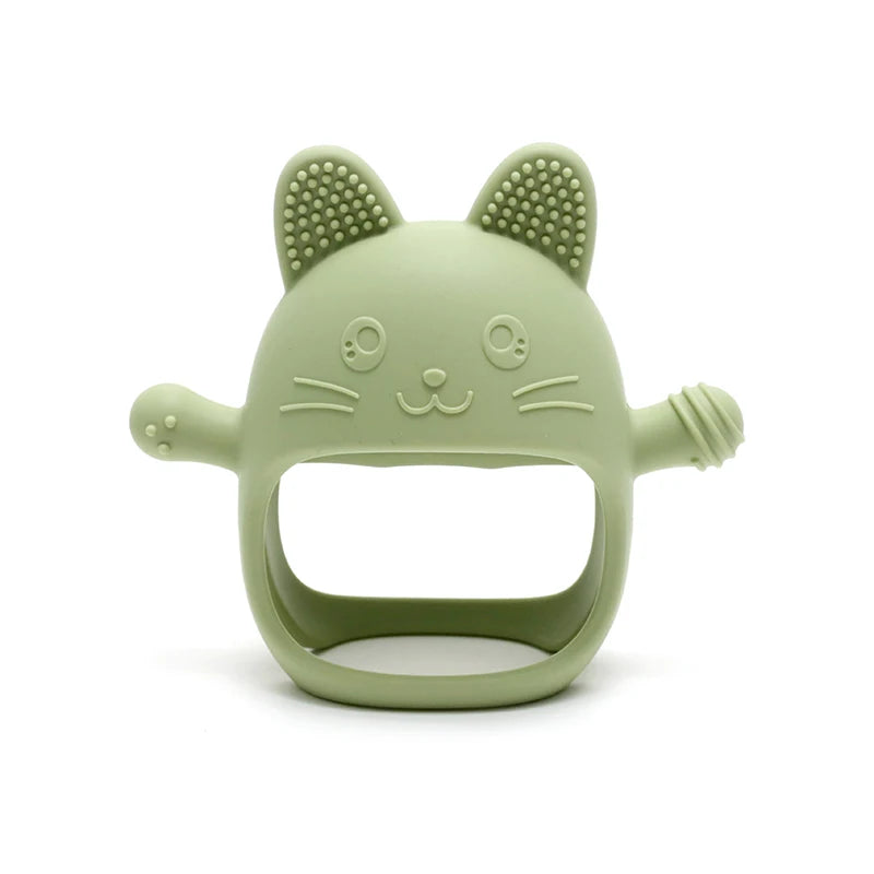 True Bub™ Kitty Soothing Glove - BPA Free Baby Grip Teething Mitten Toy