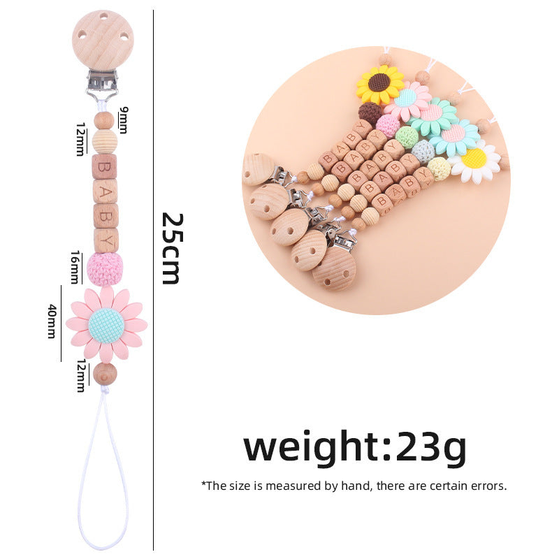 True Bub™ Pastel Flower - Pacifier Clip