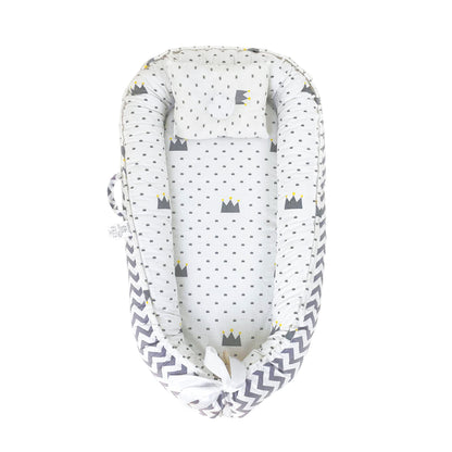 True Bub™ Baby Lounger - Pure Cotton Baby Portable Nest