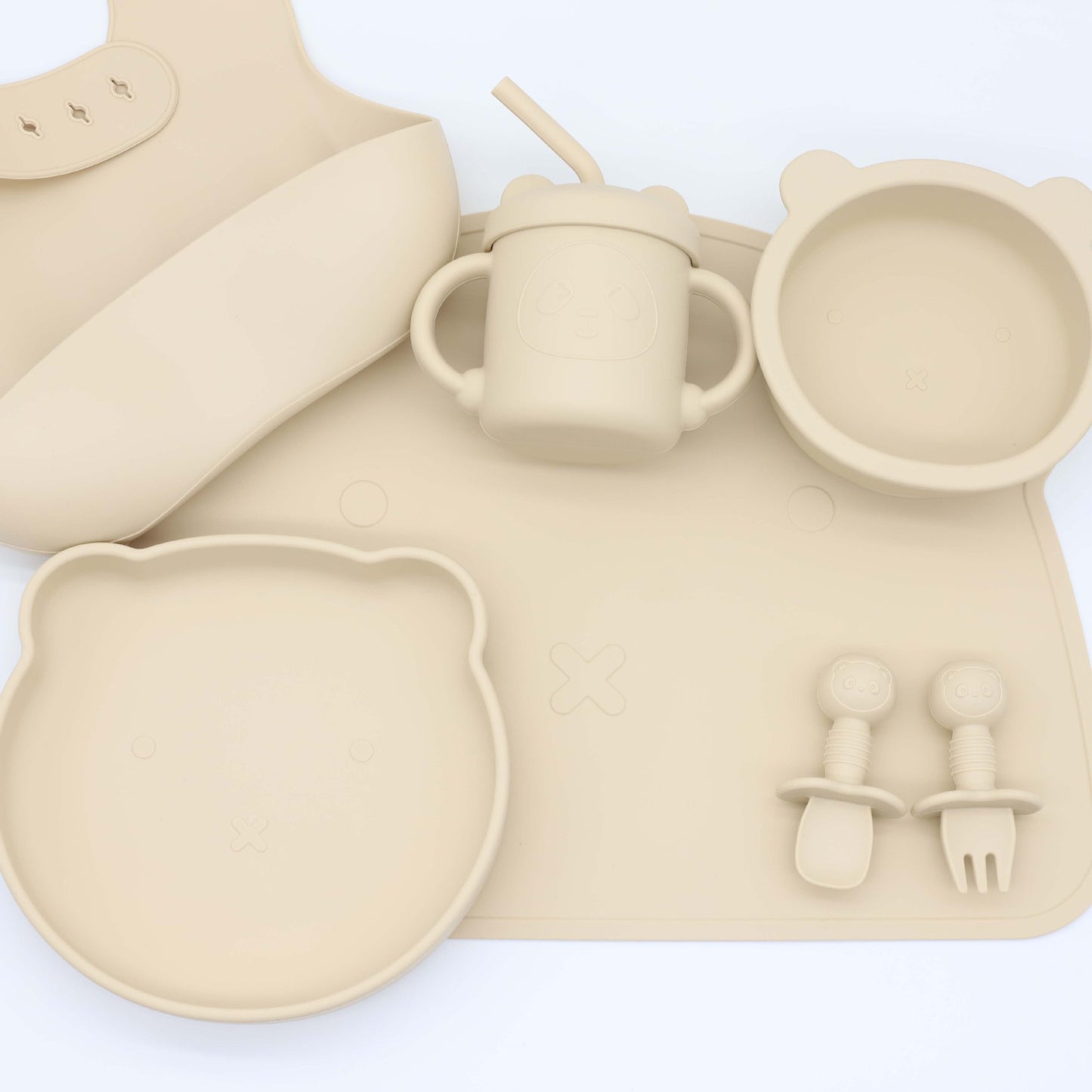 True Bub™ Cub Bub 7pcs Set - BPA Free Starting Solids Baby Feeding Set for Baby Led Weaning
