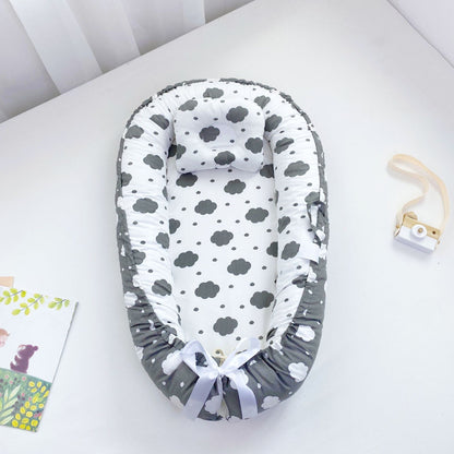 True Bub™ Baby Lounger - Pure Cotton Baby Portable Nest