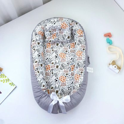 True Bub™ Baby Lounger - Pure Cotton Baby Portable Nest