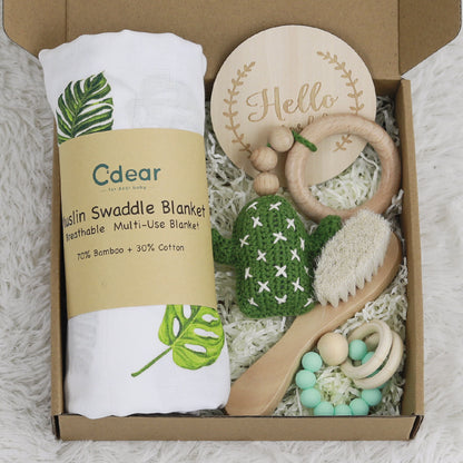 True Bub™ Love Me Dear - Baby Cotton Blanket & Toy Gift Set