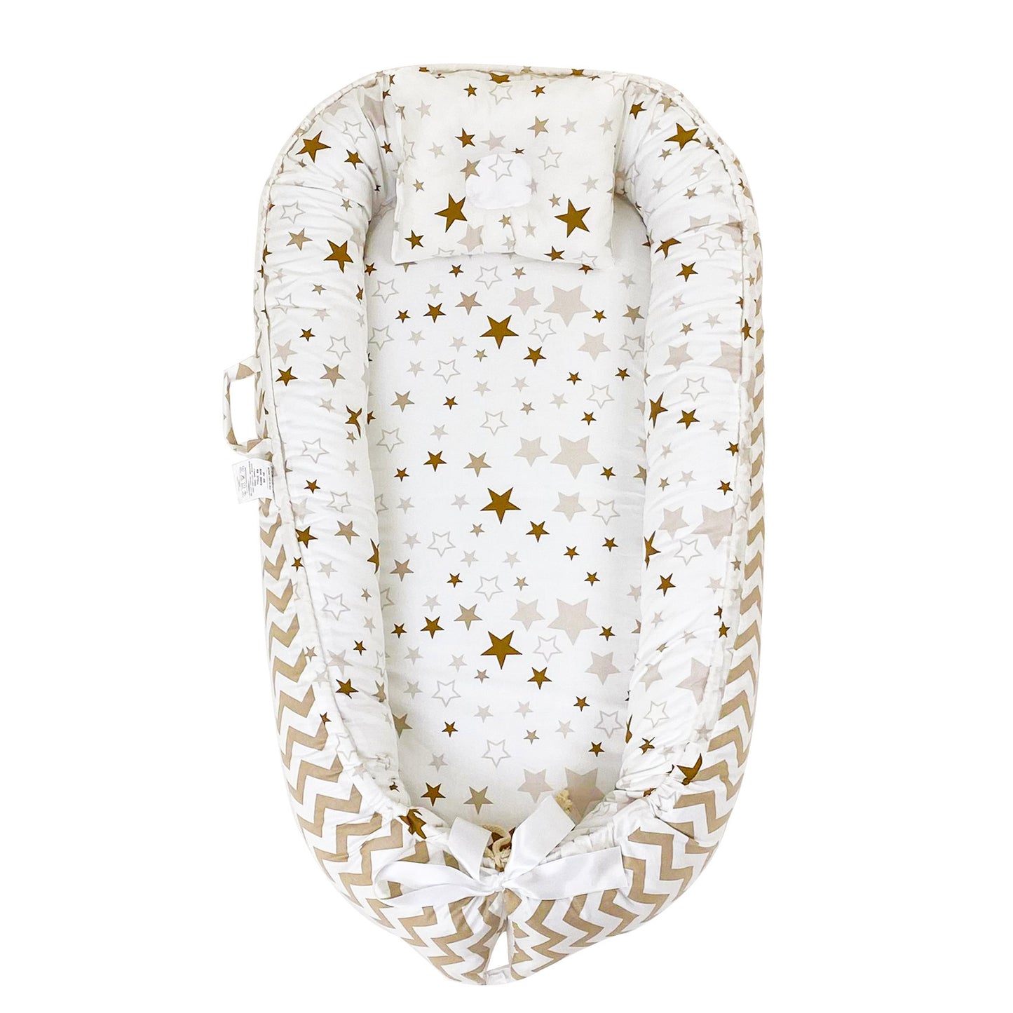 True Bub™ Baby Lounger - Pure Cotton Baby Portable Nest