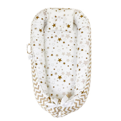 True Bub™ Baby Lounger - Pure Cotton Baby Portable Nest