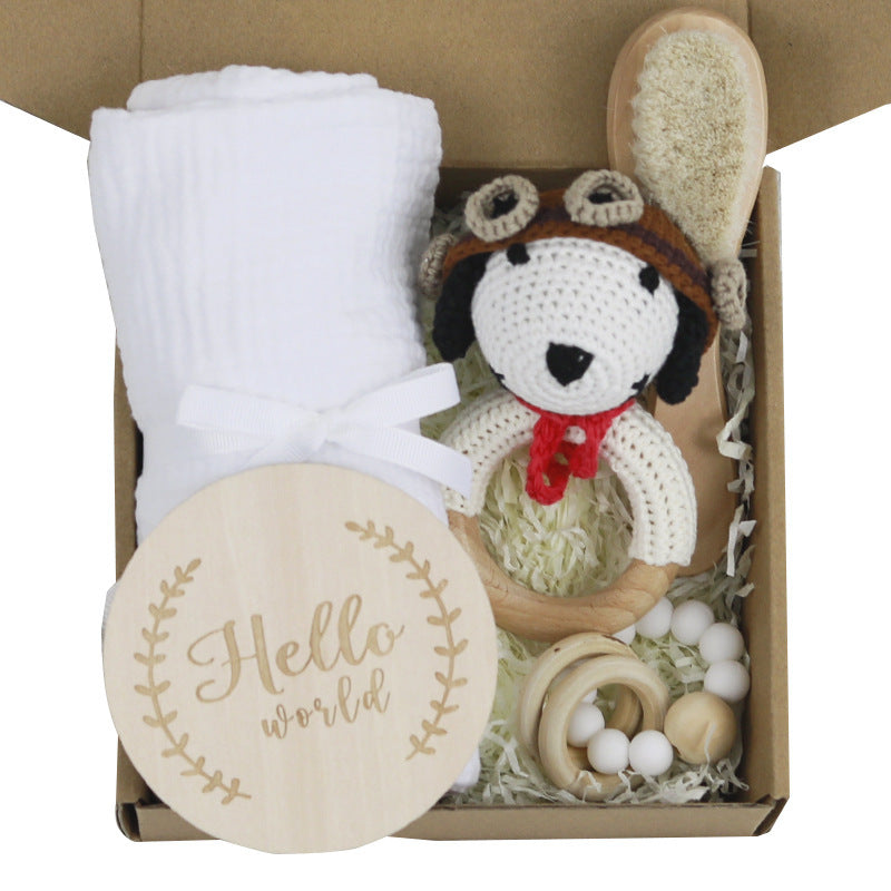 True Bub™ Love Me Dear - Baby Cotton Blanket & Toy Gift Set
