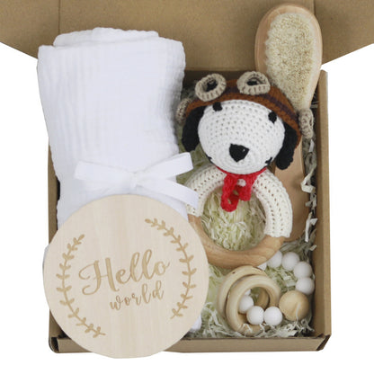 True Bub™ Love Me Dear - Baby Cotton Blanket & Toy Gift Set